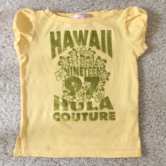 Juicy Couture Yellow Hawaii Graphic Tee - Picture 1 of 5